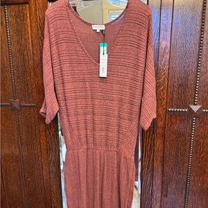 Michael Stars Women's Averie Textured Knit Tulip Sleeve Dress NWT Size Medium